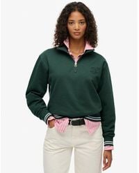 Superdry - & Co Country Club Embossed Half-zip Jumper - Lyst