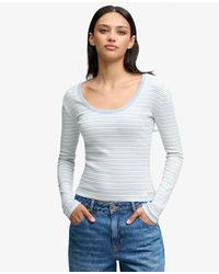 Superdry - & Co Athletic Essentials Striped Long Sleeve Top - Lyst