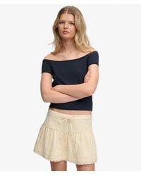 Superdry - & Co Broderie Trim Mini Skirt - Lyst