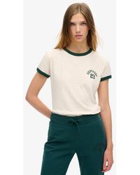Superdry - & Co Athletic Essentials Ringer Fitted T-shirt - Lyst