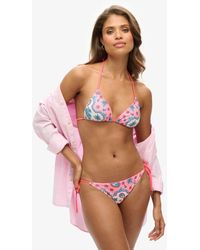 Superdry - Cheeky Bikinibroekje Met Strikjes Aan De Zijkant - Lyst
