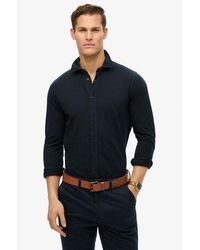 Superdry - Vintage Destroy Piqué Overhemd Met Lange Mouwen - Lyst