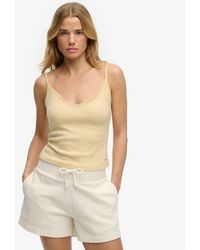 Superdry - & Co Athletic Essentials V Neck Pointelle Cami Top - Lyst