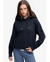 Superdry - Company Logo Embroidered Sequin Hoodie - Lyst