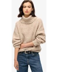 Superdry - Brushed Rib Slouch Neck Jumper - Lyst