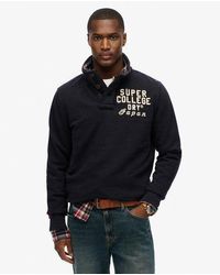 Superdry - Vintage Athletic Trui Met Halve Knoopsluiting - Lyst