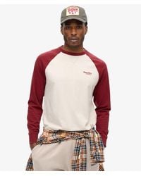 Superdry - Essential Logo Baseball Long Sleeve Top - Lyst