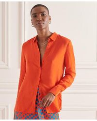 Superdry - Studios Long Sleeve Shirt Pureed Pumpkin - Lyst
