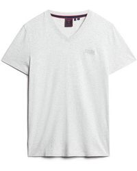 Superdry - & Co Organic Cotton Essential Logo V Neck T-shirt - Lyst