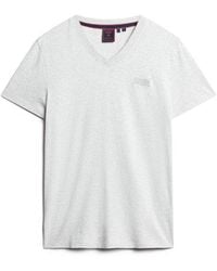 Superdry - & Co Organic Cotton Essential Logo V Neck T-shirt - Lyst
