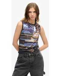 Superdry - & Co Sub Print Vest Top - Lyst