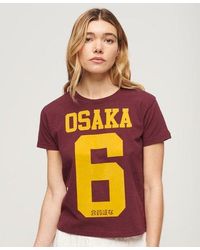 Superdry - Osaka 6 Flock Print 90s Tee - Lyst