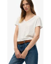 Superdry - Femme Coton Logo Brodé Studios Slub Avec T-Shirt - Lyst