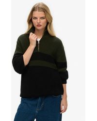 Superdry - Oversized Cotton Classic Stripe Half-zip Jumper - Lyst
