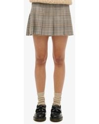 Superdry - Ladies Classic Checked Low Rise Pleated Mini Skirt - Lyst