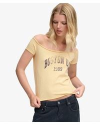 Superdry - & Co Graphic Bardot Short Sleeve Top - Lyst
