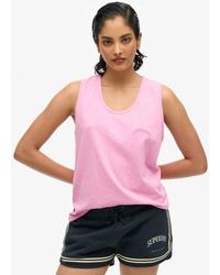 Superdry - Essential Logo Garment Dye Vest Top - Lyst