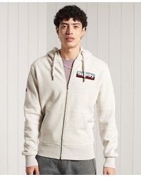 Superdry - Core Logo Workwear Zip Hoodie Off Marl - Lyst