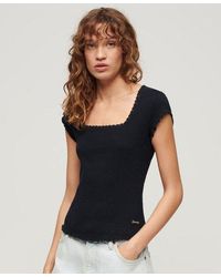 Superdry - Athletic Essentials Square Neck Top - Lyst