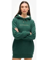 Superdry - Luxe Metallic Logo Hoodie Dress - Lyst