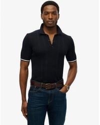 Superdry - & Co Knitted Texture Short Sleeve Polo Shirt - Lyst