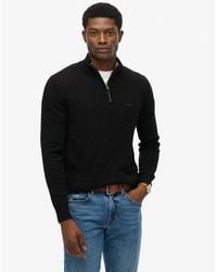 Superdry - Wool Blend Half Zip Jumper - Lyst