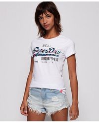 Superdry - Vintage Logo Infill T-Shirt Optic - Lyst