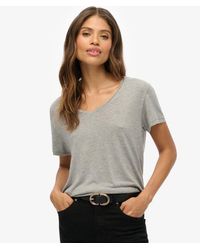 Superdry - Femme Logo Brodé Studios Slub T-Shirt - Lyst
