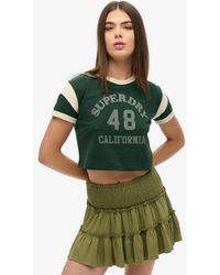 Superdry - Tiered Jersey Mini Skirt - Lyst