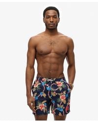 Superdry - Zwemshort Met Hawaïaanse Print - 43 Cm - Lyst