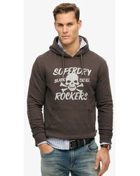Superdry - Hoodie Met Zwarte Schedel - Lyst