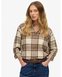 Superdry - & Co Check Flannel Boyfriend Shirt - Lyst