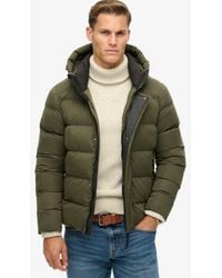 Superdry - & Co Hooded Microfibre Sport Puffer Jacket - Lyst