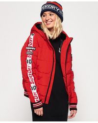Superdry Chaqueta acolchada Collab Gravity - Rojo