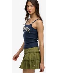 Superdry - & Co Tiered Jersey Mini Skirt - Lyst