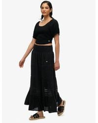 Superdry - & Co Ibiza Maxi Skirt - Lyst