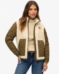 Superdry - & Co Sherpa Fleece Hybrid Jacket - Lyst