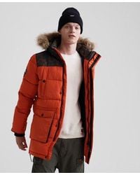 superdry mens coat with fur hood