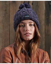 Superdry - Gracie Cable Beanie Boston Tweed - Lyst