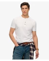 Superdry - & Co Slub Short Sleeve Jersey Henley Top - Lyst