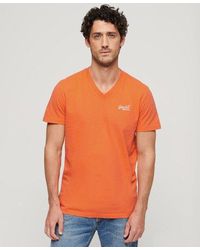 Superdry - Organic Cotton Essential Logo V Neck T-shirt - Lyst
