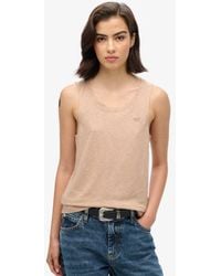 Superdry - & Co Classic Embroidered Logo Scoop Neck Tank Top - Lyst