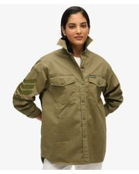 Superdry - & Co Military Embellished Oversized Shirt - Lyst