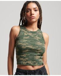 Superdry - All Over Print Racer Cut Out Vest Top Karen Camo - Lyst