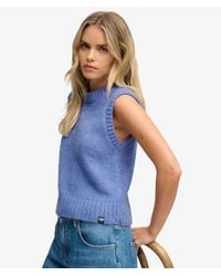 Superdry - Brushed Knit Crew Neck Vest - Lyst