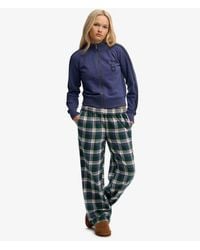 Superdry - Cotton Check Elastic Trousers - Lyst