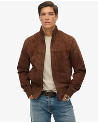 Superdry - & Co Modern Leather Sports Jacket - Lyst