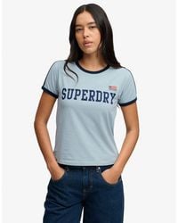 Superdry - & Co Athletic Essentials Stripe T-shirt - Lyst