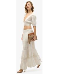 Superdry - & Co Ibiza Lace Mix Maxi Skirt - Lyst