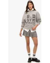 Superdry - & Co Vintage Tweed Pleat Mini Skirt - Lyst